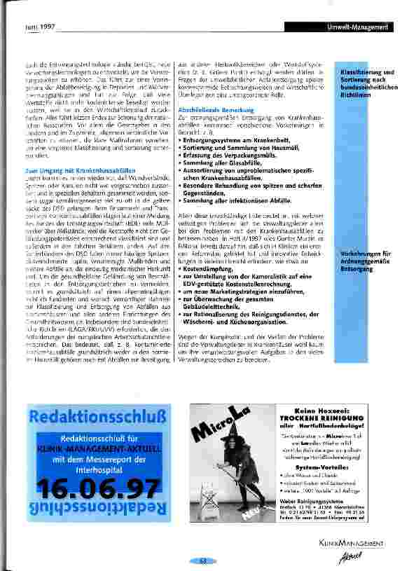 Vorschauseite 3: Klassifikation und Vermeidung von Klinikabfällen