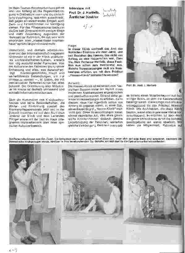 Vorschauseite 1: Das Kreiskrankenhaus Main-taunus in Bad Soden Interview mit Prof. Dr. J. Hartleib Ärztlicher Direktor