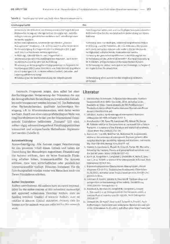 Vorschauseite 3: Herausforderung Fragilitätsfrakturen - aus Sicht eines Alterstraumazentrums