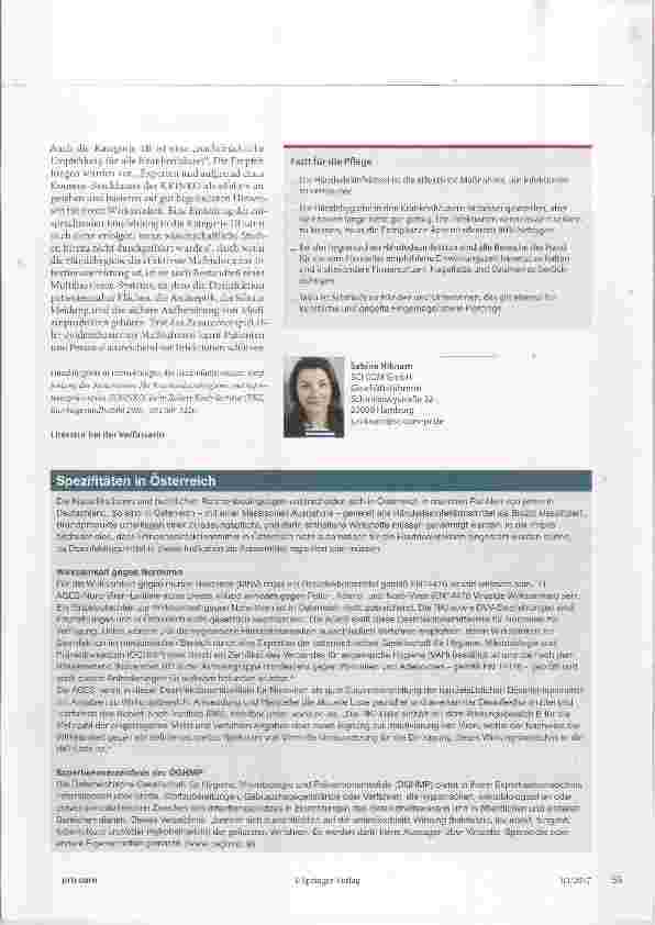 Vorschauseite 4: Neue KRINKO-Empfehlung Händehygiene: Jeder Moment zählt