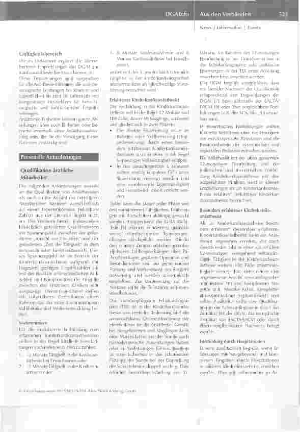 Vorschauseite 4: Vorwort zu der Empfehlung Personelle, räumliche, apparative und organisatorische Voraussetzungen sowie Anforderungen bei der Erbringung von Anästhesieleistungen für herzchirurgisc…