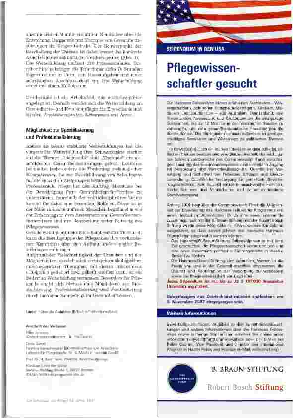 Vorschauseite 4: Urotherapie - ein „neues Arbeitsfeld im Gesundheitswesen