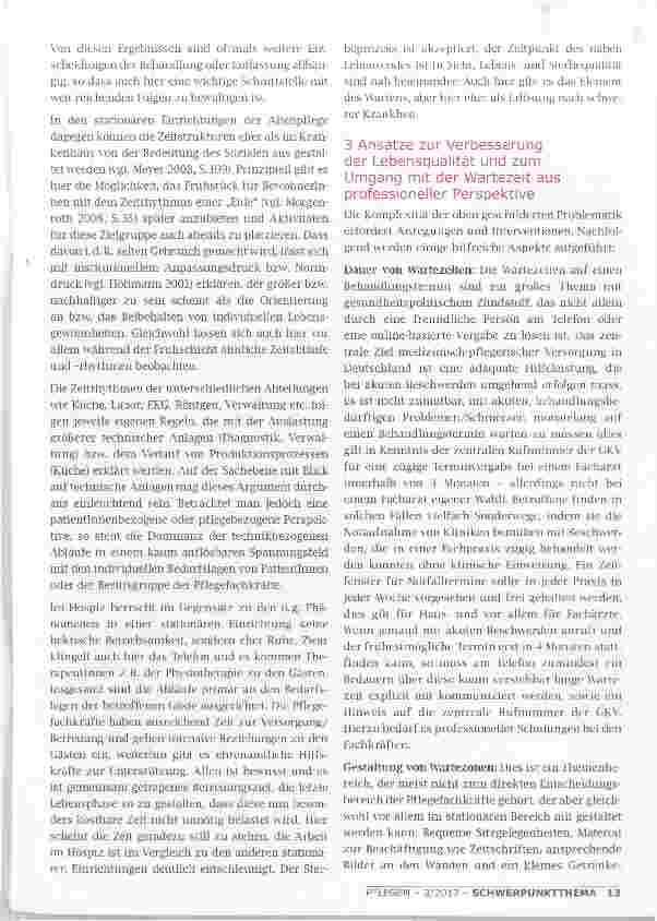 Vorschauseite 6: LEBENSZEIT, LEBENSQUALITÄT UND HILFEBEDARF: AMBIVALENZEN DER WAHRNEHMUNG VON (WARTE-)ZEIT