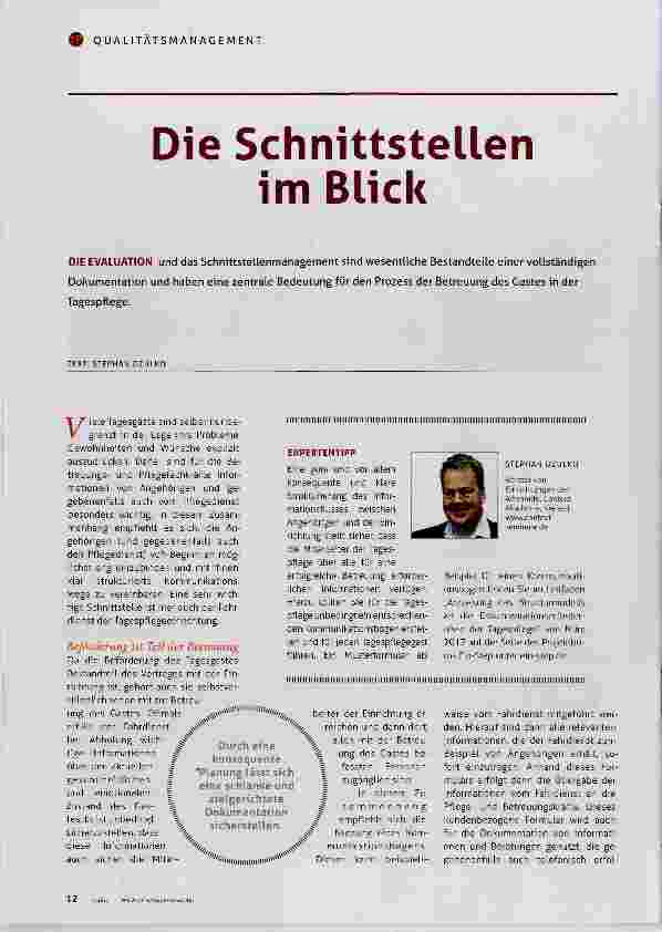 Vorschauseite 1: Die Schnittstellen im Blick