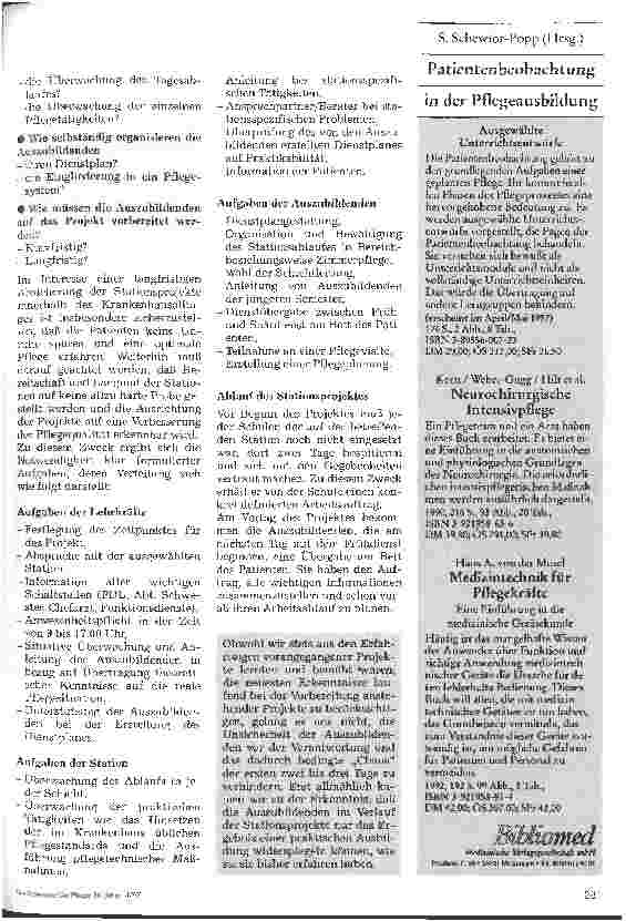 Vorschauseite 2: Praktische Krankenpflegeausbildung ... aber wie? - Ein Erfahrungsbericht zur Verbesserung der praktischen Ausbildung -