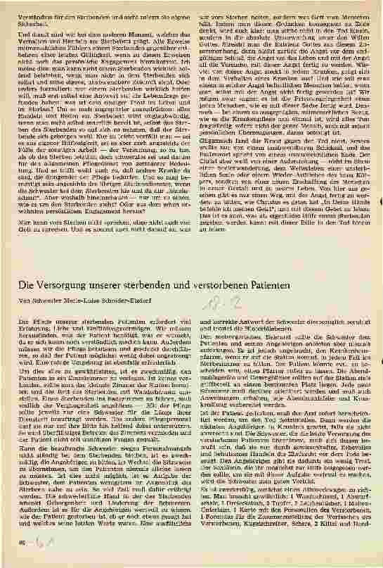 Vorschauseite 1: Die Versorgung unserer sterbenden und verstorbenen Patienten