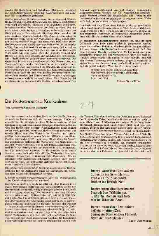 Vorschauseite 2: Die Versorgung unserer sterbenden und verstorbenen Patienten