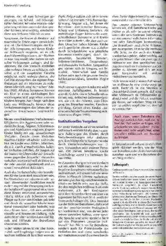 Vorschauseite 4: Sexueller Mißbrauch von Kindern - Ein thematischer Überblick für die Kinderkrankenpflege