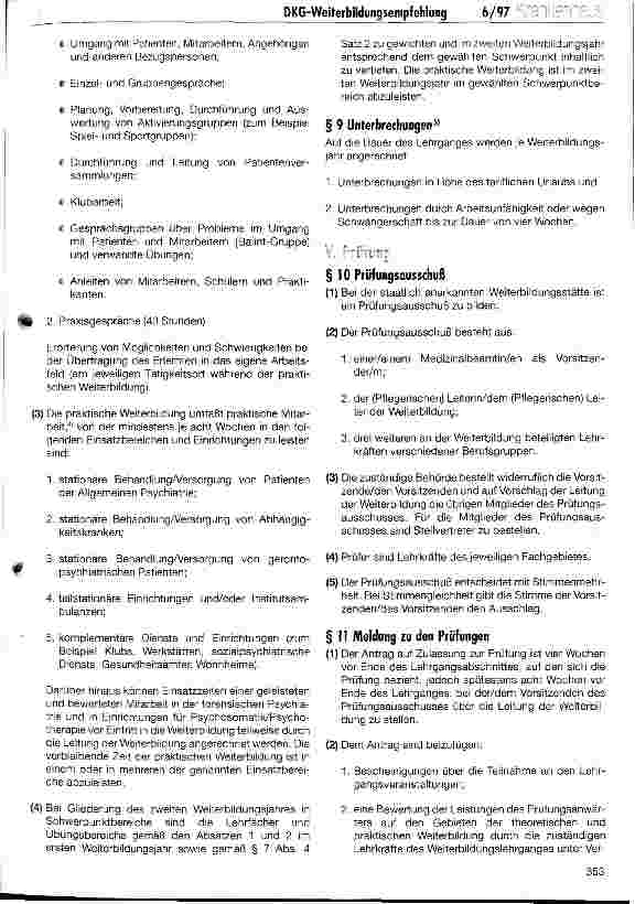 Vorschauseite 6: Hinweise zur überarbeiteten DKG-Weiterbildungsempfehlung Psychiatrie