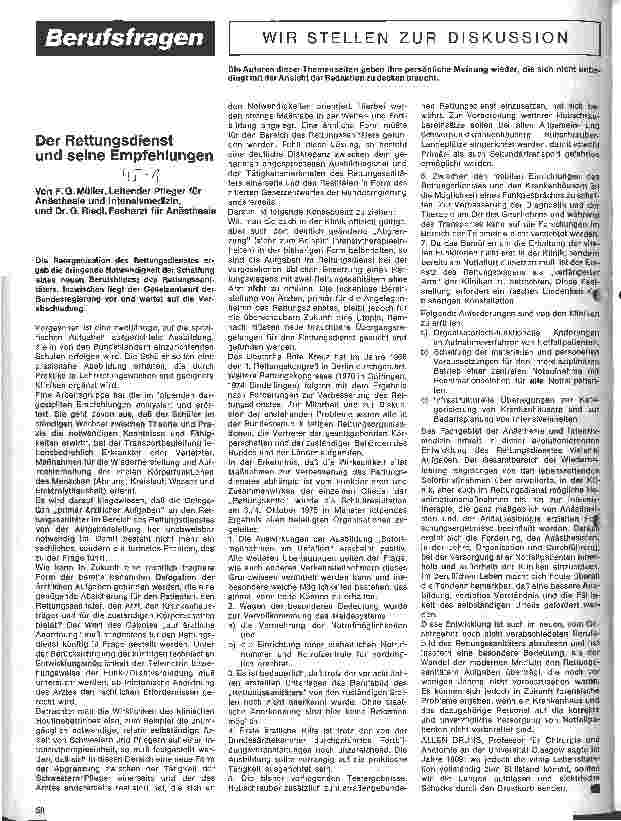Vorschauseite 1: Der Rettungsdienst und seine Empfehlungen
