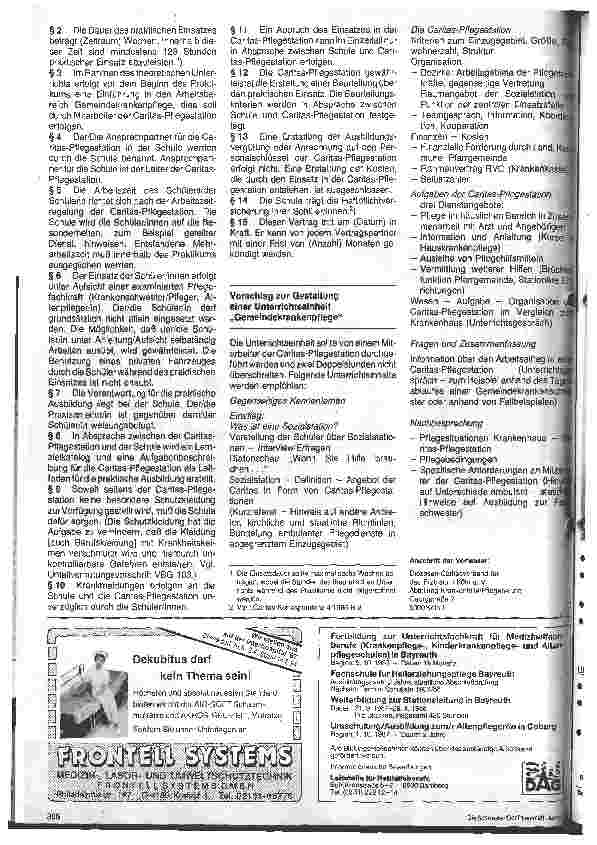 Vorschauseite 2: Arbeitshilfen für den praktischen Einsatz von Krankenpflegeschülern/in in Caritas-Sozialstationen