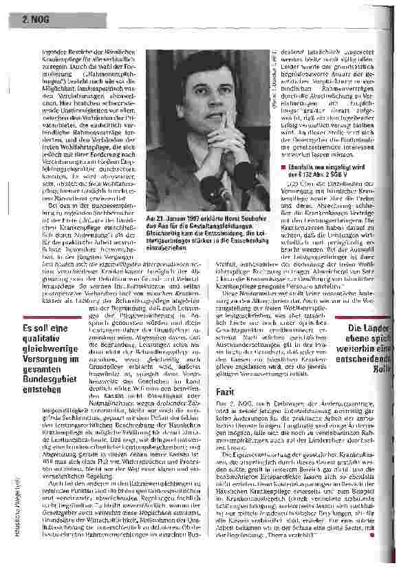 Vorschauseite 3: Viel Rauch um Nichts Das 2. NOG und seine Auswirkungen auf die Häusliche Pflege