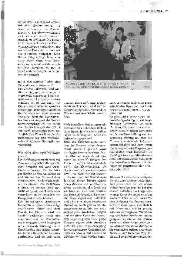 Vorschauseite 2: Gute Informationen sind eine wesentliche Säule der Therapie