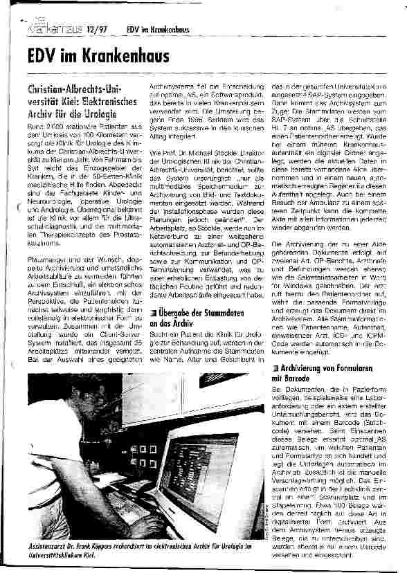 Vorschauseite 1: EDV im Krankenhaus