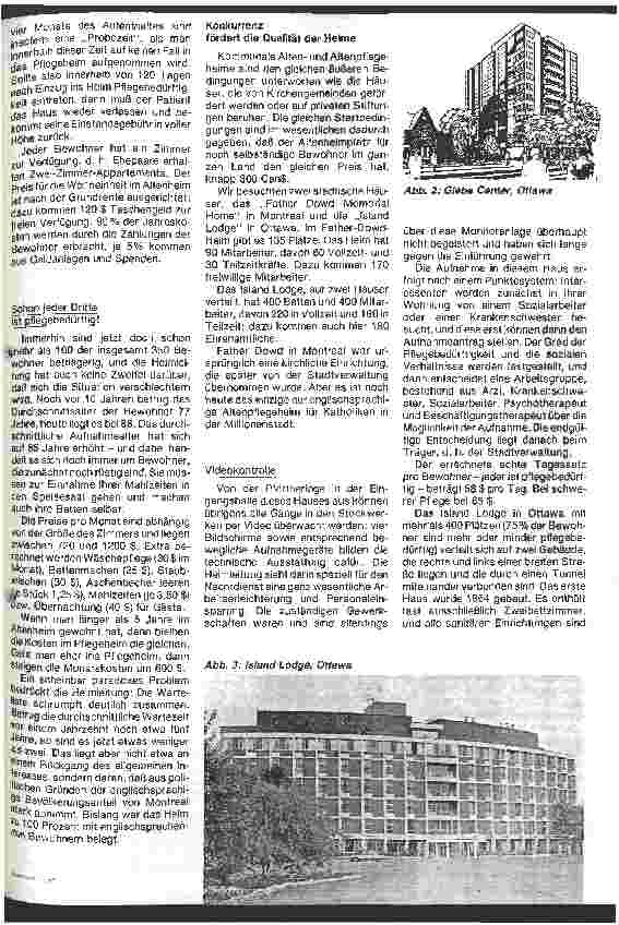 Vorschauseite 2: Altenund Altenpflegeheime in Kanada