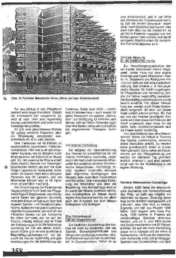 Vorschauseite 5: Altenund Altenpflegeheime in Kanada
