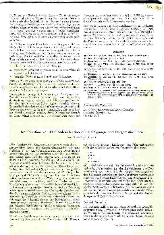 Vorschauseite 1: Kombination von Flächendesinfektion mit Reinigungs und Pflegemaßnahmen