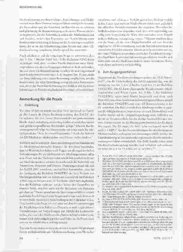 Vorschauseite 4: Notwendigkeit eines erneuten Konformitätsbewertungsverfahrens durch den Parallelimporteur eines Medizinprodukts