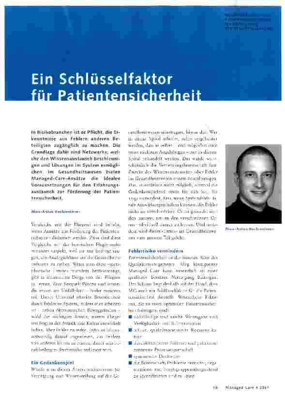 Vorschauseite 1: Ein Schlüsselfaktor