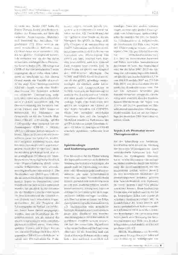 Vorschauseite 5: Sepsis 2017: Neue Definitionen - neue Konzepte