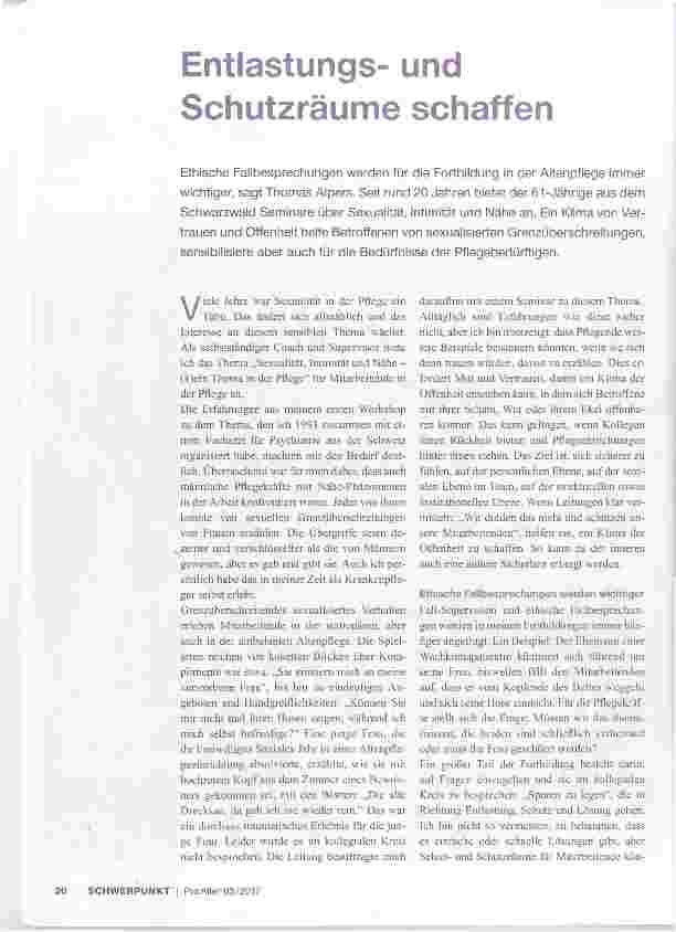 Vorschauseite 1: Entlastungsund Schutzräume schaffen