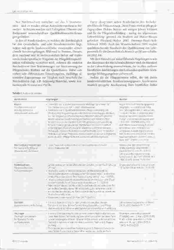 Vorschauseite 5: Bundesländerspezifische Regelungen für die hauptberufliche Lehrtätigkeit an Gesundheitsund Krankenpflegeschulen in Deutschland eine Ist-Analyse