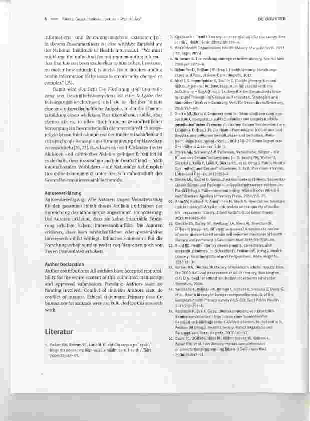 Vorschauseite 3: Gesundheitskompetenz Was ist das? Gesundheitskompetenz or health literacy what does it mean?