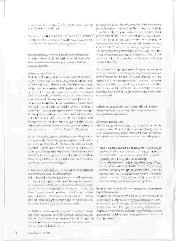 Vorschauseite 2: Palliative Care und Psychische Erkrankungen