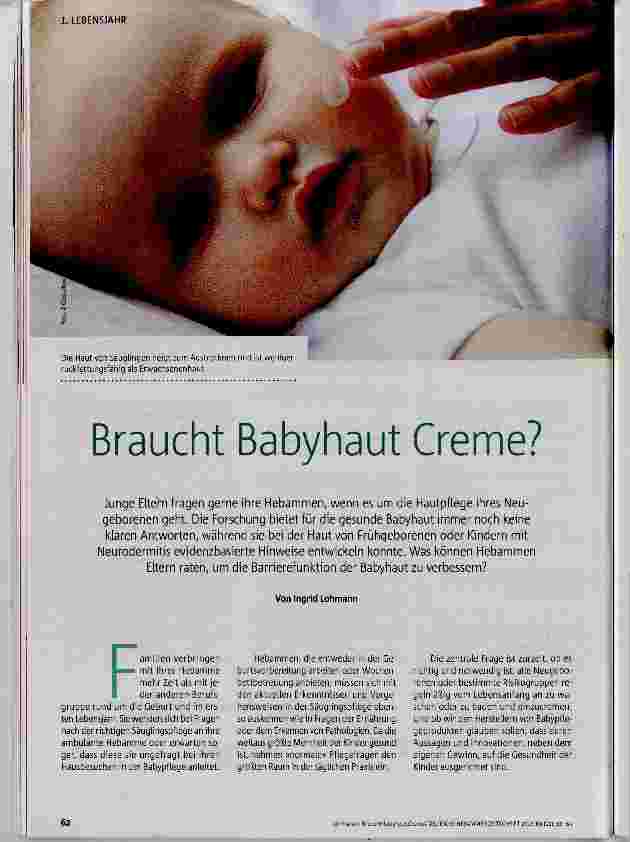 Vorschauseite 1: Braucht Babyhaut Creme?
