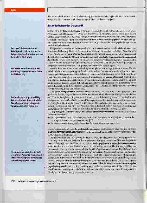 Vorschauseite 6: Psychosomatik im Alter