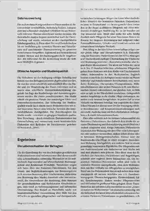 Vorschauseite 4: Alles sicher? Risikosituationen in der häuslichen Intensivpflege aus Sicht beatmeter Patienten und ihrer Angehörigen