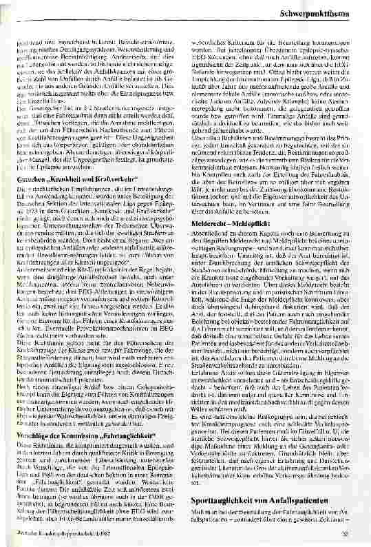 Vorschauseite 2: Fahr-und Sporttauglichkeit von Anfallspatienten