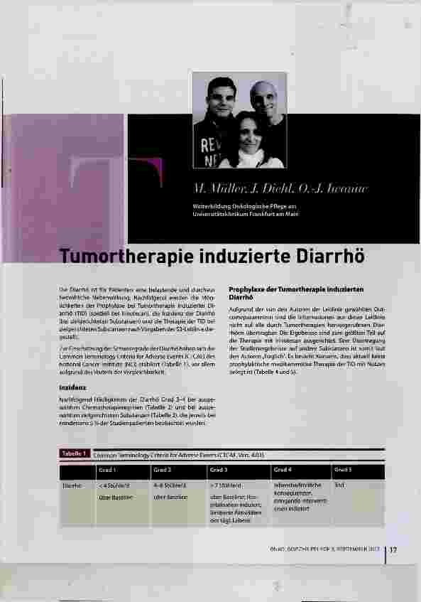 Vorschauseite 1: Tumortherapie induzierte Diarrhö