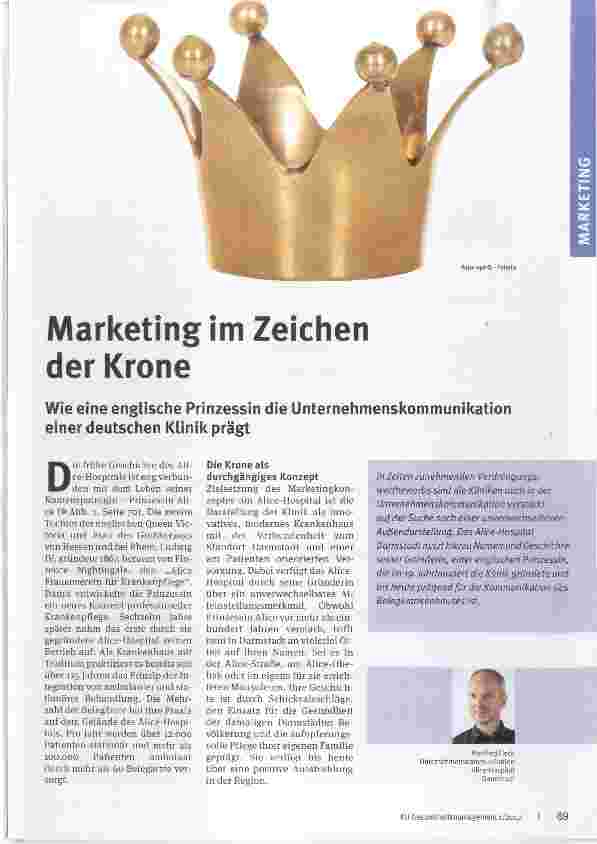 Vorschauseite 1: Marketing im Zeichen der Krone