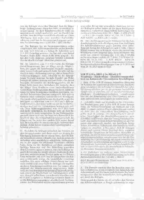 Vorschauseite 1: SGB IX § 38 a; BBIG § 26; MiLoG § 22 Vergütung MindestlohnQualifizierungspraktikum im Rahmen der Unterstützten Beschäftigung