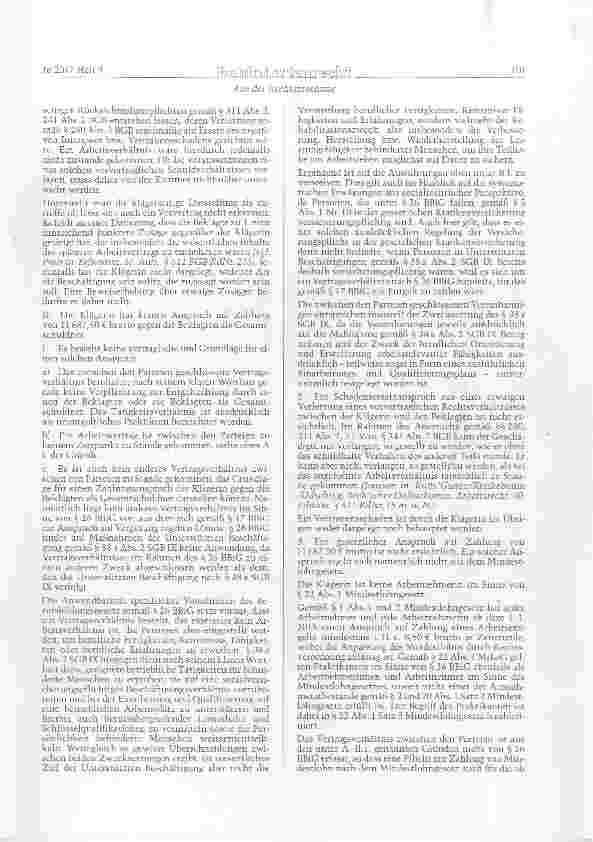 Vorschauseite 6: SGB IX § 38 a; BBIG § 26; MiLoG § 22 Vergütung MindestlohnQualifizierungspraktikum im Rahmen der Unterstützten Beschäftigung