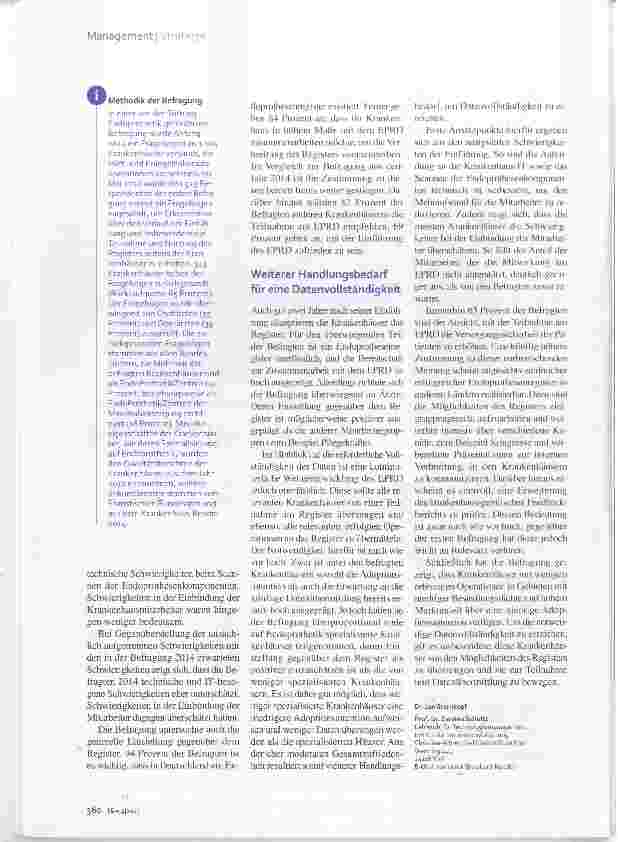 Vorschauseite 3: Endoprothesenregister Deutschland Potenziale nutzen