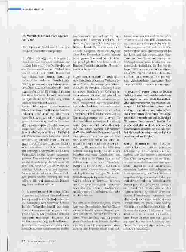 Vorschauseite 2: Burnout geht anders aber wie?