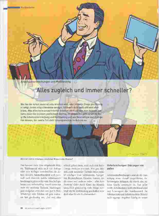 Vorschauseite 1: Alles zugleich und imnner schneller?