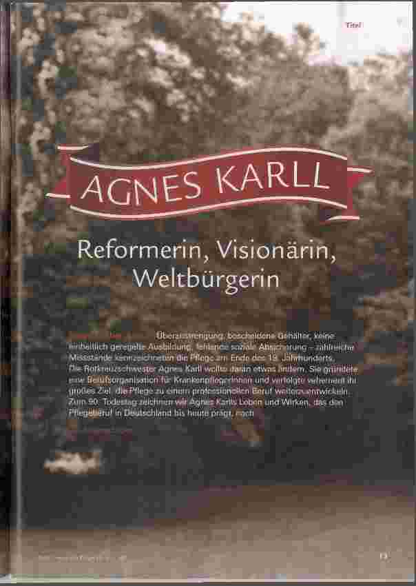 Vorschauseite 2: Agnes Karll Reformerin, Visionärin, Weltbürgerin
