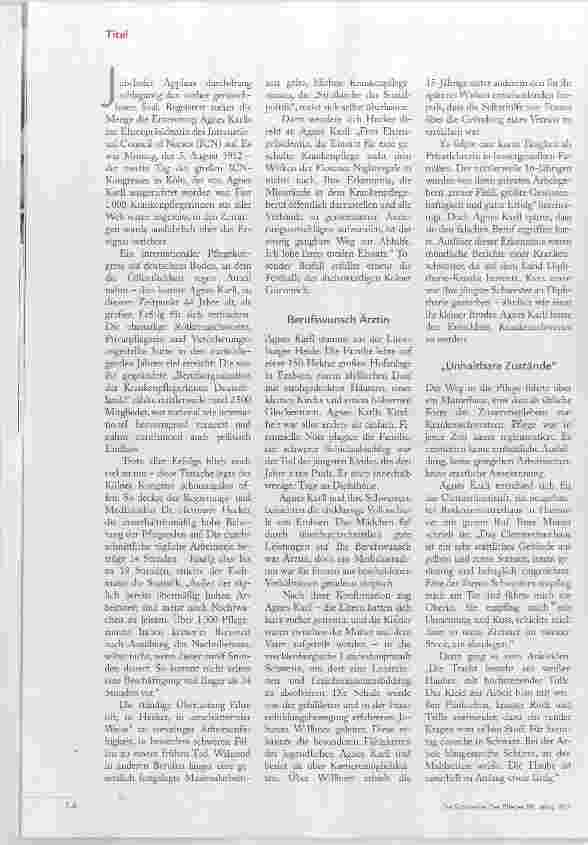 Vorschauseite 3: Agnes Karll Reformerin, Visionärin, Weltbürgerin