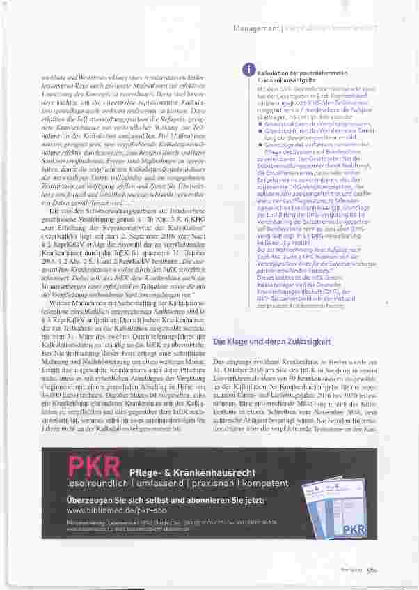 Vorschauseite 2: Teilnahme an InEK-Kalkulation Zweifel am Beleihungsakt des „DRG-Instituts“