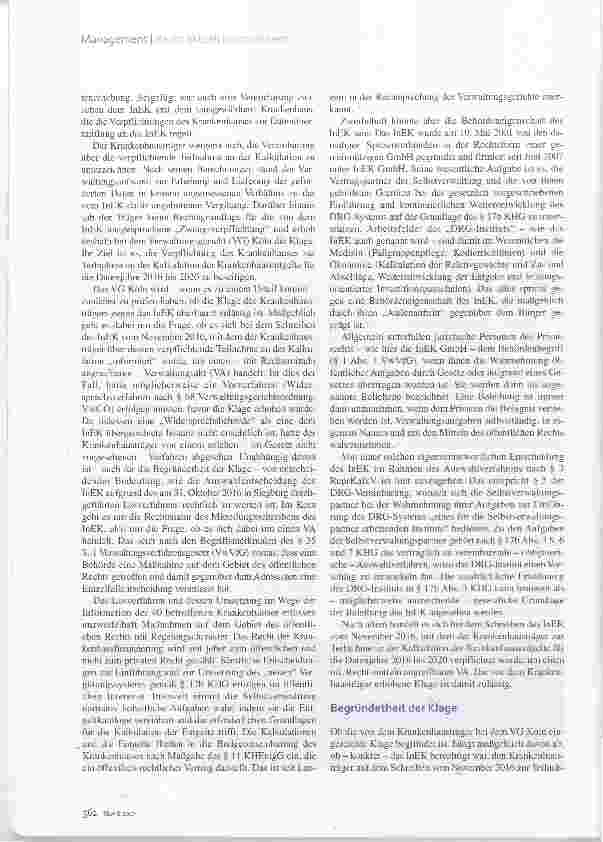Vorschauseite 3: Teilnahme an InEK-Kalkulation Zweifel am Beleihungsakt des „DRG-Instituts“