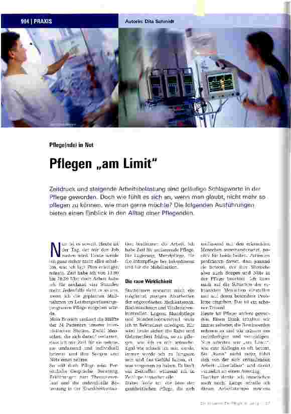 Vorschauseite 1: Pflegen am Limit