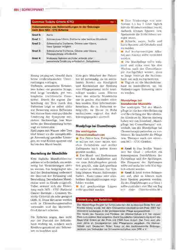 Vorschauseite 3: Mit intakter Mundschleimhaut durch die Therapie