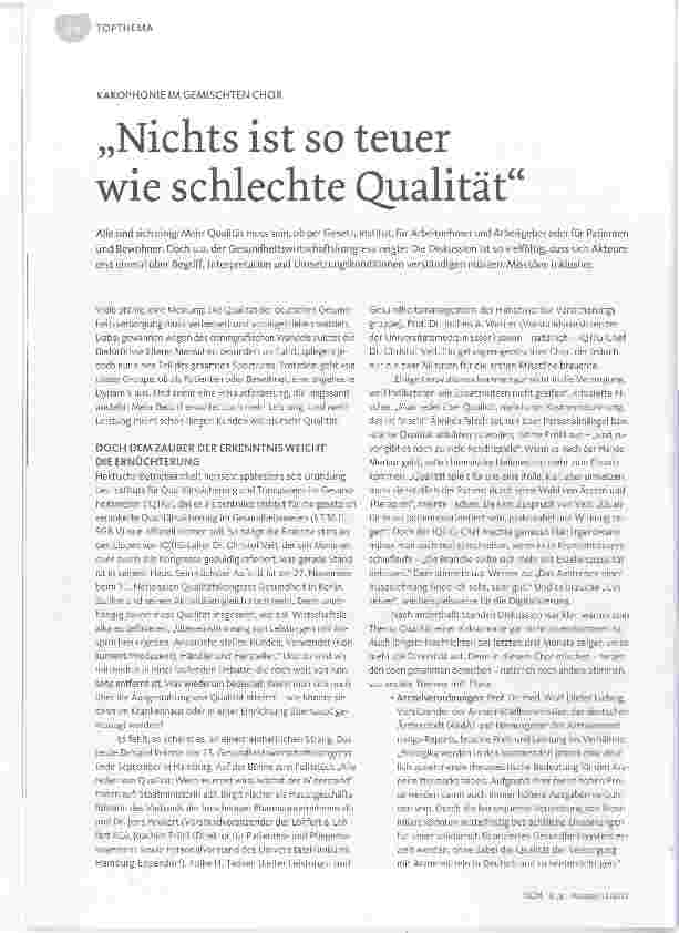 Vorschauseite 1: Nichts ist so teuer wie schlechte Qualität