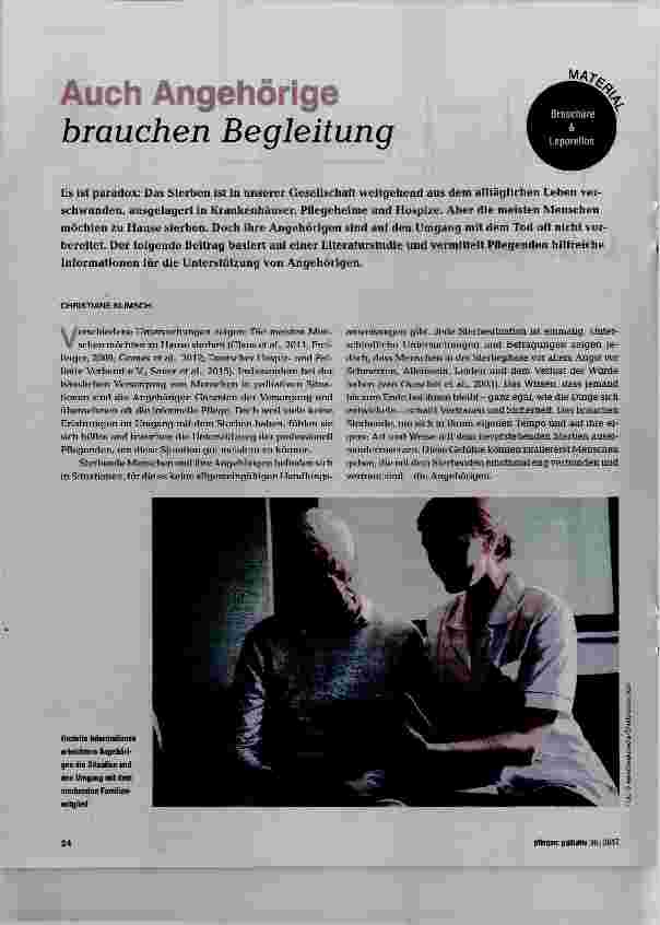 Vorschauseite 1: Auch Angehörige brauchen Begleitung