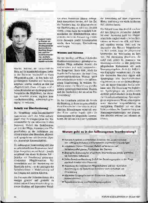 Vorschauseite 3: Mit dem Team nach Lösungen suchen Gerontopsychiatrisches Zentrum Münster Fallbezogene Beratung für Mitarbeiter in der Altenhilfe