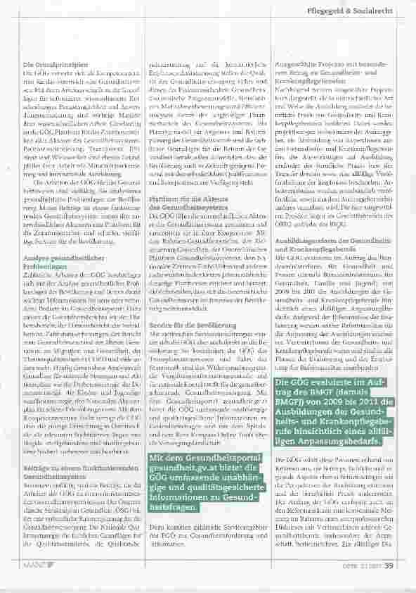 Vorschauseite 2: Die Gesundheit Österreich GmbH stellt sich vor