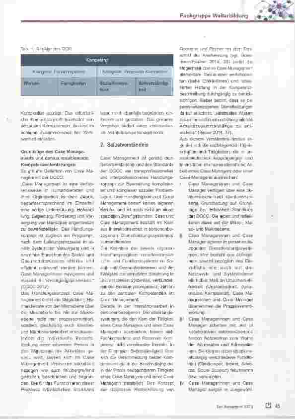 Vorschauseite 2: Qualifikationsprofil zertifizierter Case Manager und Case Managerinnen (DGCC)
